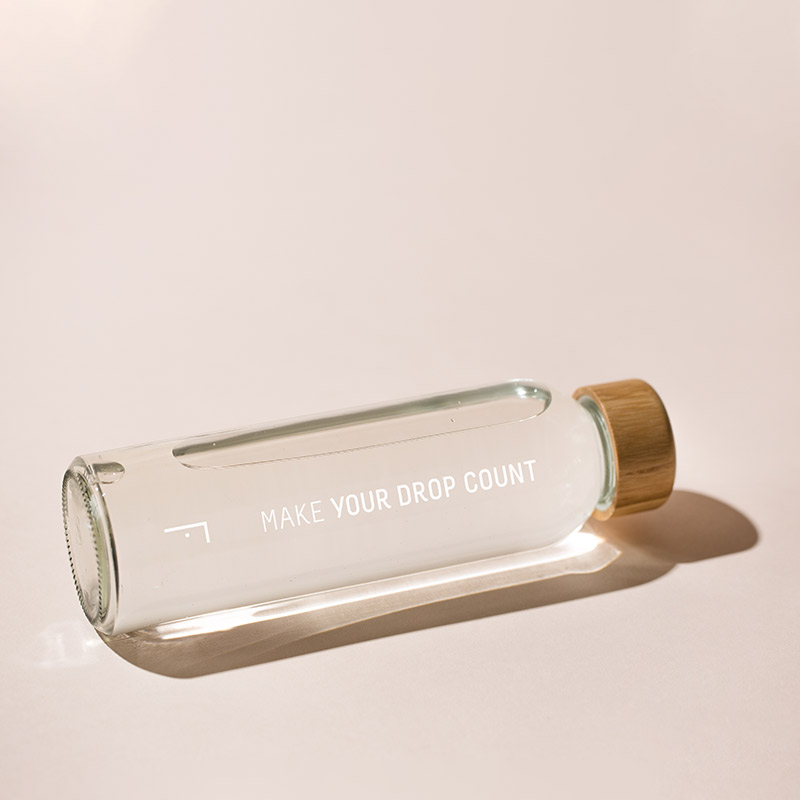 Reusable Glass Water Bottle | Freshly Cosmetics Reusable Glass Water Bottle | Freshly Cosmetics