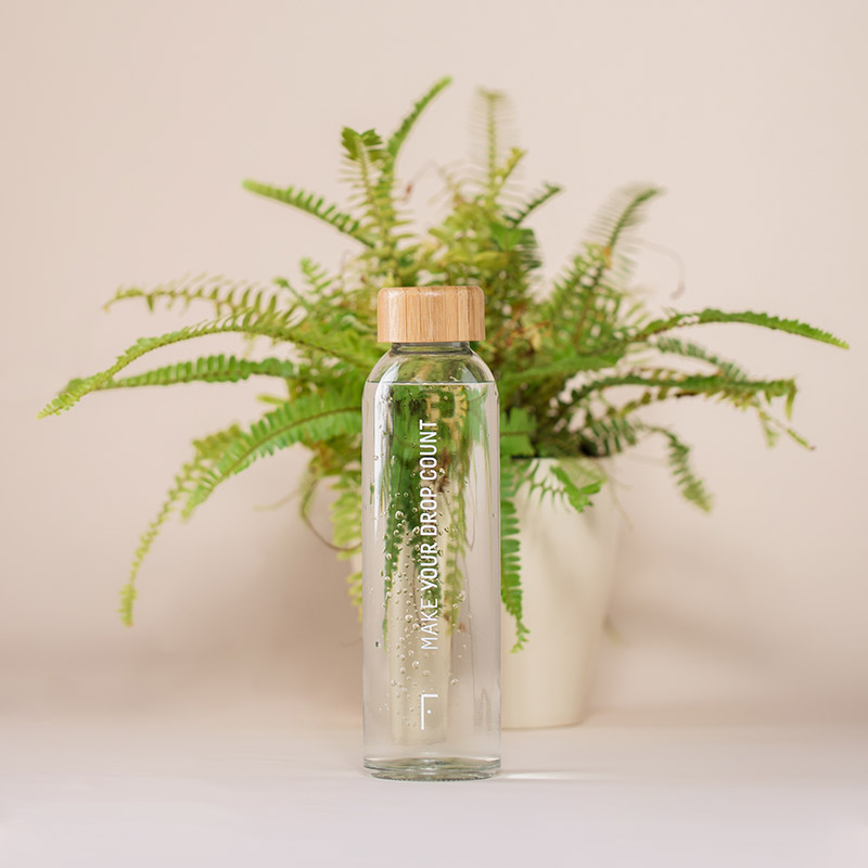 Reusable Glass Water Bottle | Freshly Cosmetics Reusable Glass Water Bottle | Freshly Cosmetics